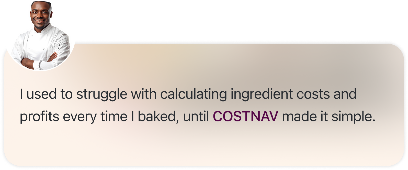 Customer testimonial